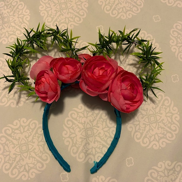 Custom made floral Minnie Ears - Picture 1 of 4